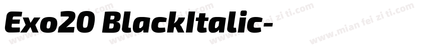 Exo20 BlackItalic字体转换